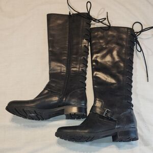 Sofft KRISTIE Knee High Leather Back Lace Up Boots